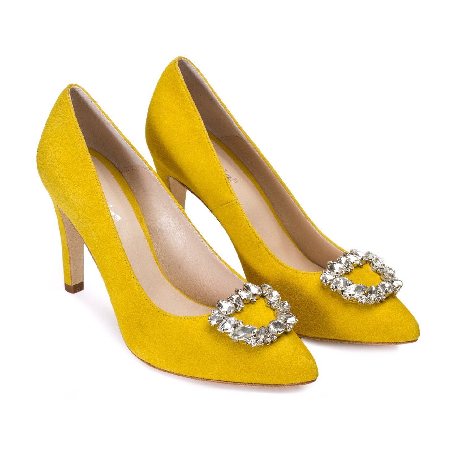 MINERVA Yellow Leather Suede