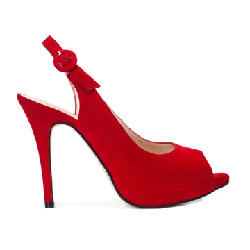 CAMILA Red Leather Suede