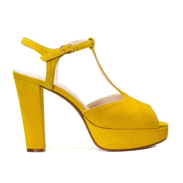 IRIS Yellow Leather Suede