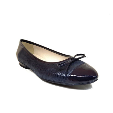 CAPALLA Navy Blue Patent Leather and Snake Print
