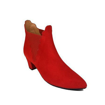 KATERINE Red Leather Suede