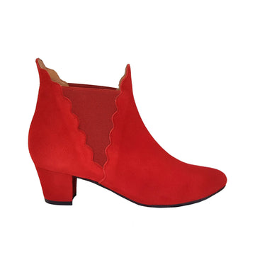 KATERINE Red Leather Suede