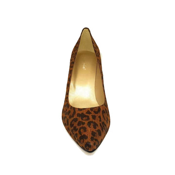 MEDINA Printed Leather Suede Leopard Brown