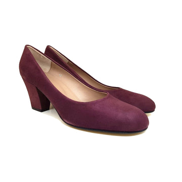 XERRIE Suede Leather Red Burgundy